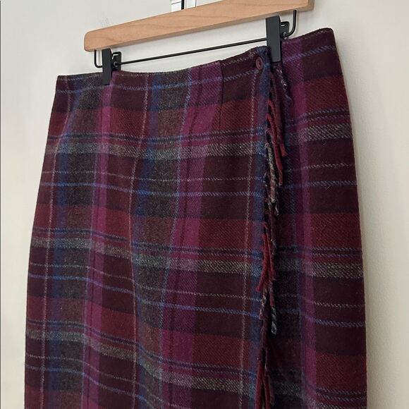 Vintage Talbots Women’s Wool Plaid Skirt Made in Hong Kong Italian Fabric Sz.12 - Picture 4 of 10